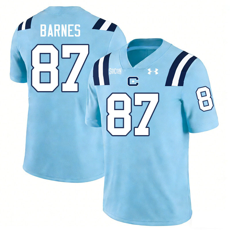 The Citadel Bulldogs #87 Ben Barnes College Football Jerseys,Uniforms-Light Blue